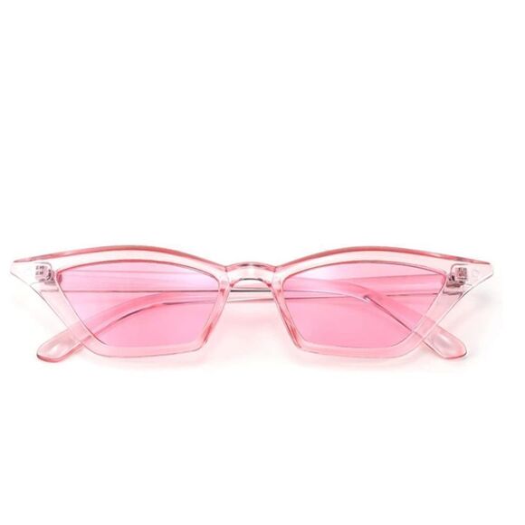Transparent Pink Vintage Small Cat Eye sunglasses